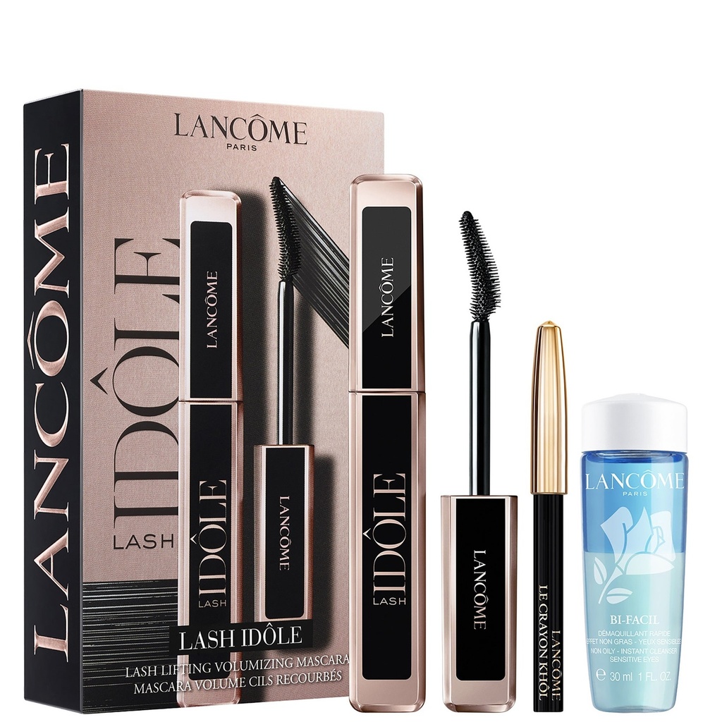 [6726601] Lancome - Lash Idole Mascara + Eyeliner Pencil + Bi-Facil - Set