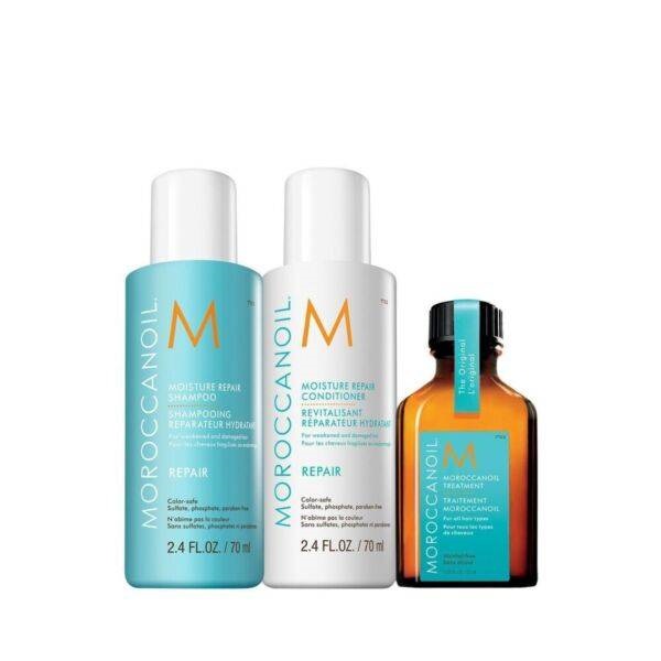 Moroccanoil - Hair Care Set - Shampoo 70ml + Conditioner 70ml + Oil 15ml
